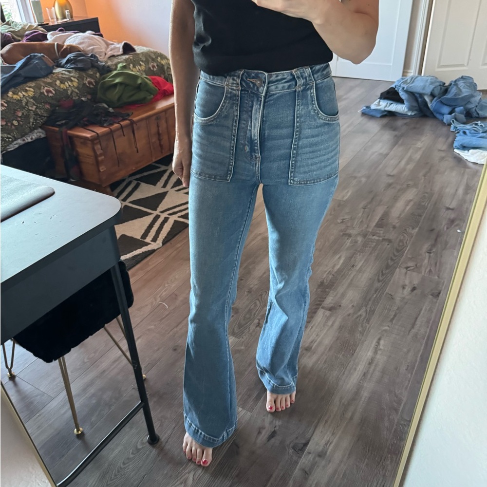American Eagle Outfitters Light Blue Flare Jeans